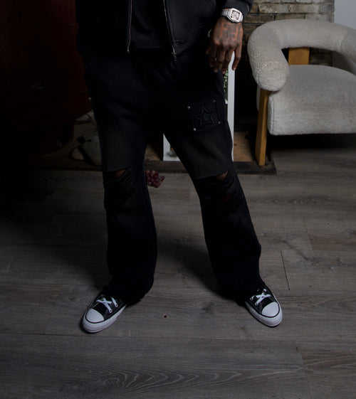 Distressed Uniform Sweats